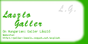 laszlo galler business card