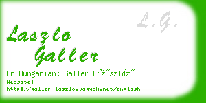 laszlo galler business card